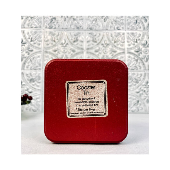Christmas Coaster Set with Tin - 1987 - Picture 5 of 10